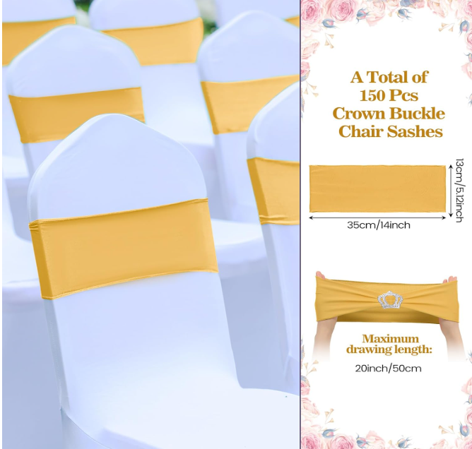 Spandex Chair Sash Covers